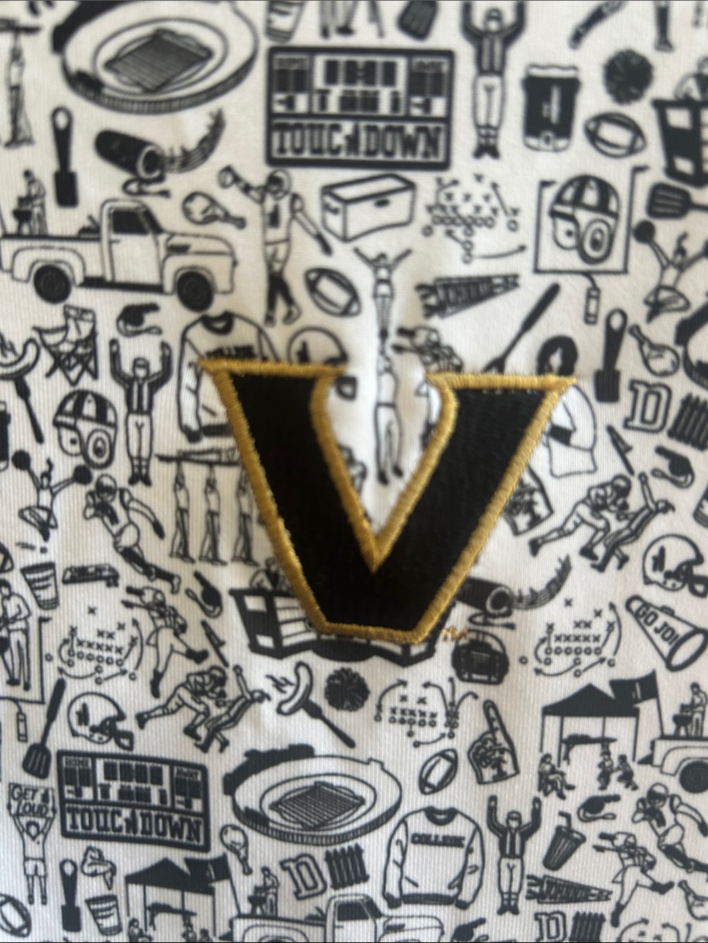 johnnie-O Vanderbilt University College Sport Patterned Polo w/ V Embroidery - Picture 3 of 7